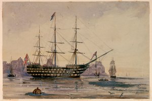 HMS Victory Portsmouth Harbour, 24. Oktober 1858