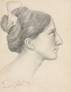 Kopf einer Frau im Profil (George Sand)