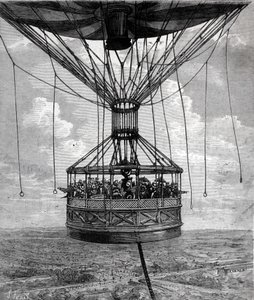 Henry Giffards Fesselballon im Jahr 1878