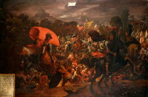 Hernan Cortes flieht aus der aztekischen Hauptstadt