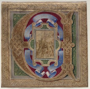 Historiierte Initiale (E) aus dem Colonna-Missale: Das Martyrium des hl. Stephanus von Unknown artist