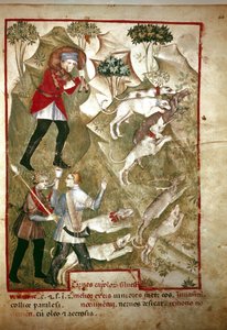 Jagd (Miniatur, 14. Jahrhundert) von Unknown artist