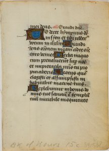 Illuminierte Manuskriptseite aus einem Stundenbuch