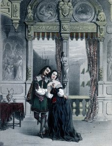 Illustration für den zweiten Akt der Oper „Alessandro Stradella“ von Friedrich von Flotow (1812-1883) deutscher Komponist