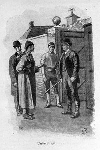 Illustration des Buches Sherlock Holmes. Ende des 19. Jahrhunderts. von Unknown artist