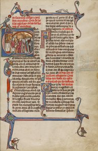 Initiale E: Ein Priester feiert die Messe von Unknown artist