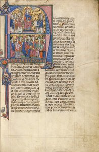 Initiale N: Vidal de Canellas bietet seinen Text König James an