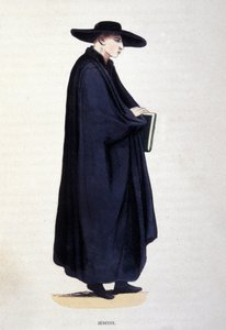 Jesuit. Gravur aus einem Album über religiöse Orden, Paris von Unknown artist