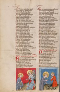 Jesus vor Maria und Joseph; Jesus und ein Kind mit einem zerbrochenen Krug von Unknown artist