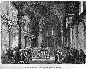 Julianus auf dem Schild im Thermalpalast - in 