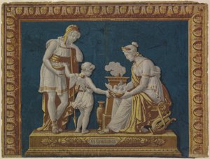 "La Constance" Tapeten-Feuerplatte von Unknown artist