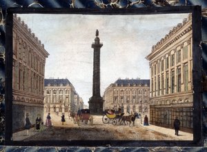 La Place Vendome - in „Views of Paris for Panoptic Polyorama“, ca. 1850 von Unknown artist