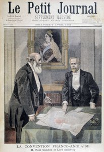 Die französisch-englische Konvention: M. Paul Cambon und Lord Salisbury - in „Le Petit Journal“ vom 09/04/1899
