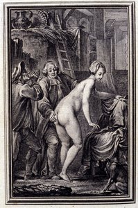 Der Teich des Compère Pierre - in „Tales et nouvelles en vers“ von Jean La Fontaine. 1762. von Unknown artist