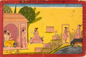 Lakshmana in der Einsiedelei, Folio aus einem Ramayana