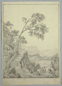 Landschaft mit klassischen Figuren von Unknown artist