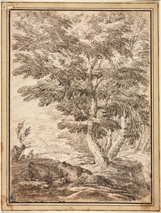 Landschaft mit Baumgruppe