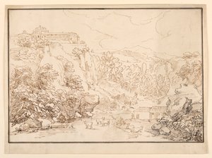 Landschaft mit Kühen von Unknown artist