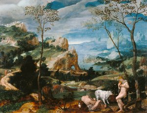 Landschaft mit Merkur und Argus