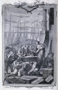 Der Handel mit den Kolonien (einschließlich Kaffee) - in „Philosophische und politische Betrachtungen über die Einrichtungen und den Handel der Europäer mit den beiden Indien“ von G.T. Raynal, ed. Pellet, Genf von Unknown artist