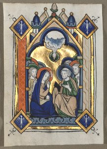 Blatt aus einem Psalter: Pfingsten von Unknown artist