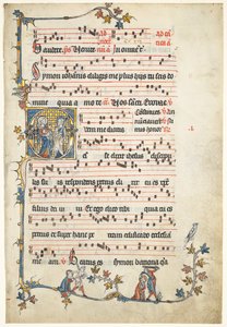Blatt aus einem Antiphonar: Initiale Q mit den Heiligen Peter und Paul von Unknown artist