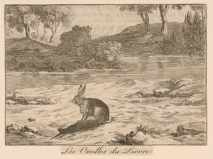"Les Oreilles du Lieure" aus La Fontaines Fabeln von Unknown artist