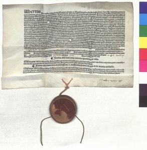 Ablassbrief von Albrecht von Brandenburg, Erzbischof von Mainz, im Auftrag von Papst Leo X. von Unknown artist