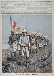 Leutnant Mizon führt eine Erkundungskolonne in Zentralafrika an - in „Le petit journal“ vom 09.07.1892