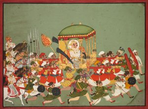 Maharao Chattar Sal (regierte 1758–64) von Kota in einer Sänfte von Unknown artist