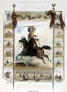 Mameluck (Östliches Reiten) - in „Picturesque History of Ancient and Modern Horseback Riding“ von Charles Aubry