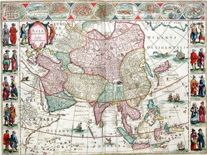 Karte von Asien aus dem Bleau-Atlas von Unknown artist