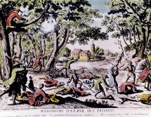Marodeure von Bauern erschossen von Unknown artist