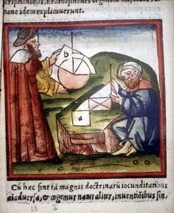 Mathematiker. Manuskript aus dem 15. Jahrhundert