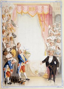 Menü leer - Chromolithographie, spätes 19. Jahrhundert