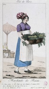 Traubenhändler - in „Cris de Paris“ von Unknown artist