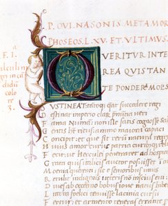 Metamorphosen von Ovid. Manuskript aus dem 15. Jahrhundert. Comunale Bibliothek von Rimini