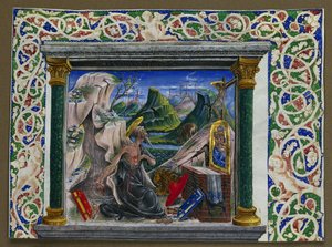 Miniatur aus einem Manuskript: St. Hieronymus in der Wildnis von Unknown artist