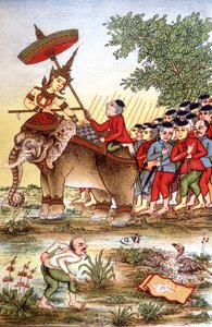 Mission nach Indochina von Augustus Pavie, französischer Entdecker und Diplomat (1847 - 1925), späte 19. Jahrhundert. Bibliothèque des arts décoratifs de la ville de Paris. Maciet-Sammlung von Unknown artist