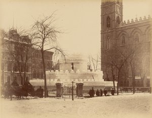 Montreal, Eislabyrinth vor der Kirche Notre-Dame von Unknown artist