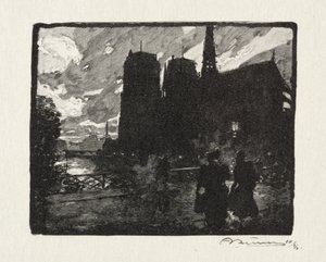 Notre Dame, der Abend von Unknown artist