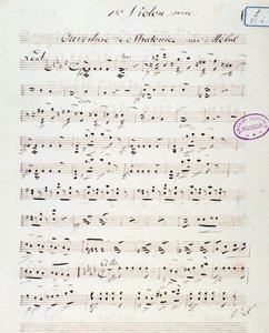 Eröffnungsseite der Oper Stratonice von Mehul (1792)