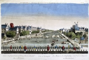Waisenhaus und Amstelbrücke in Amsterdam - Optische Ansicht