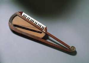 Orphica, kleines Musikinstrument (tragbares Klavier, erfunden von Carl Leopold Röllig Ende des 18. Jahrhunderts, Wien)