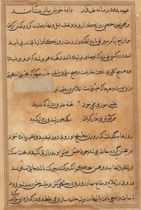 Seite aus Geschichten eines Papageis (Tuti-nama): Textseite von Unknown artist