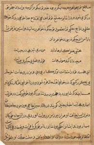 Seite aus Geschichten eines Papageis (Tuti-nama): Textseite von Unknown artist