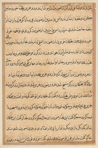 Seite aus Geschichten eines Papageis (Tuti-nama): Textseite von Unknown artist