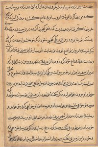 Seite aus Geschichten eines Papageis (Tuti-nama): Textseite von Unknown artist