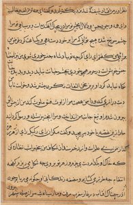 Seite aus Geschichten eines Papageis (Tuti-nama): Textseite von Unknown artist