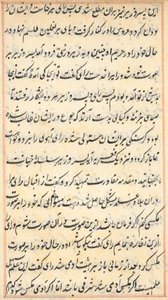 Seite aus Geschichten eines Papageis (Tuti-nama): Textseite von Unknown artist